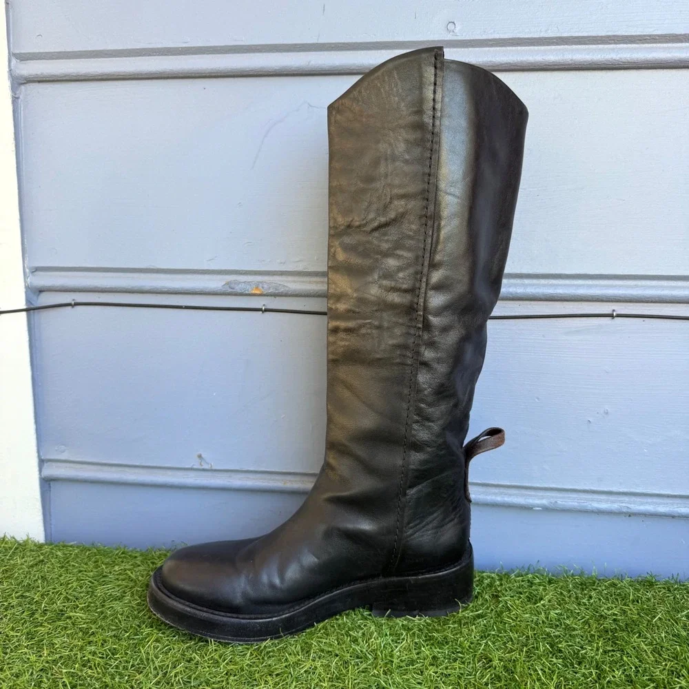 We The Free Free People Bryce Equestrian Leather Tall Boots Portugal Size 36